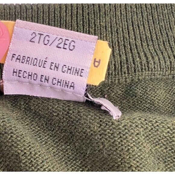 Bob Timberlake Men's V Neck Sweater size XXL Cotton Pullover Green - Picture 3 of 6